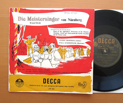 LW 5101 Wagner Meistersinger Closing Scene Dermota Schoeffler Decca 10'' B/Gold