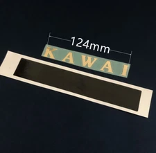 2Pcs Set Custom Made KAWAI 124*20mm Musical instrument Metal Logo Stickers Decal