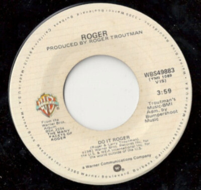 Roger Troutman - Do It Roger - Warner Bros. Records - WBS49883 - 7