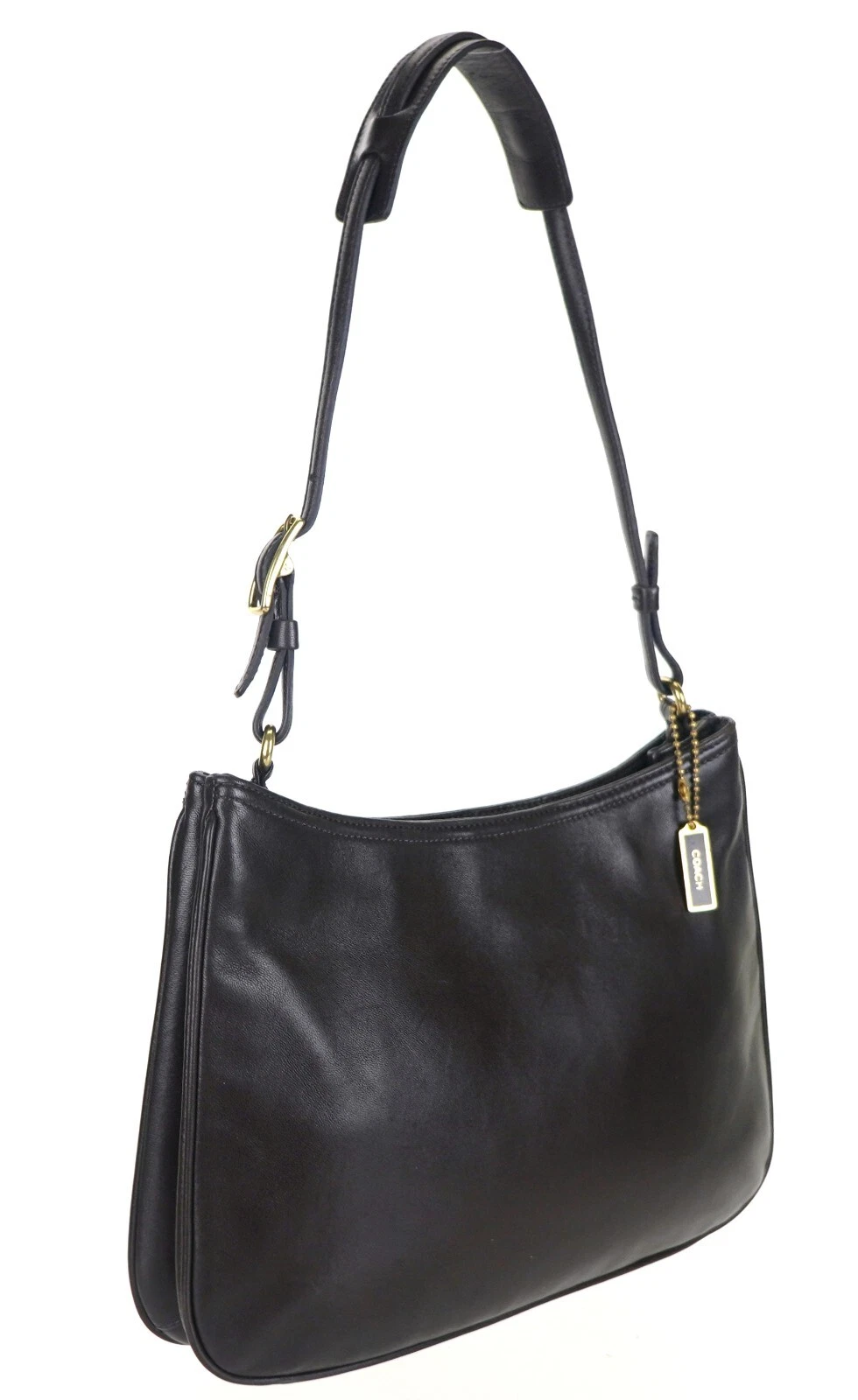 Borsa a tracolla vintage Coach in pelle marrone baguette E1K 8166 ottima!