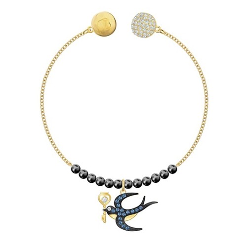NWB Swarovski Crystal Remix Swallow Bracelet Strand Gold-Tone Plated-5494381 (M) - Picture 2 of 6