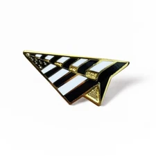 Roc Nation Paper Planes Cap/Hat Pin - Jay Z  - Black/White & Gold "Pin Only"