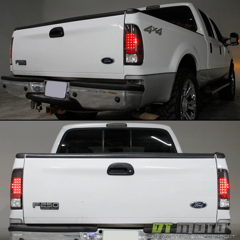 Blk 1997-2003 Ford F150 1999-2007 F250 F350 F450 Superduty LED Tail Lights Lamps - Image 2 of 4