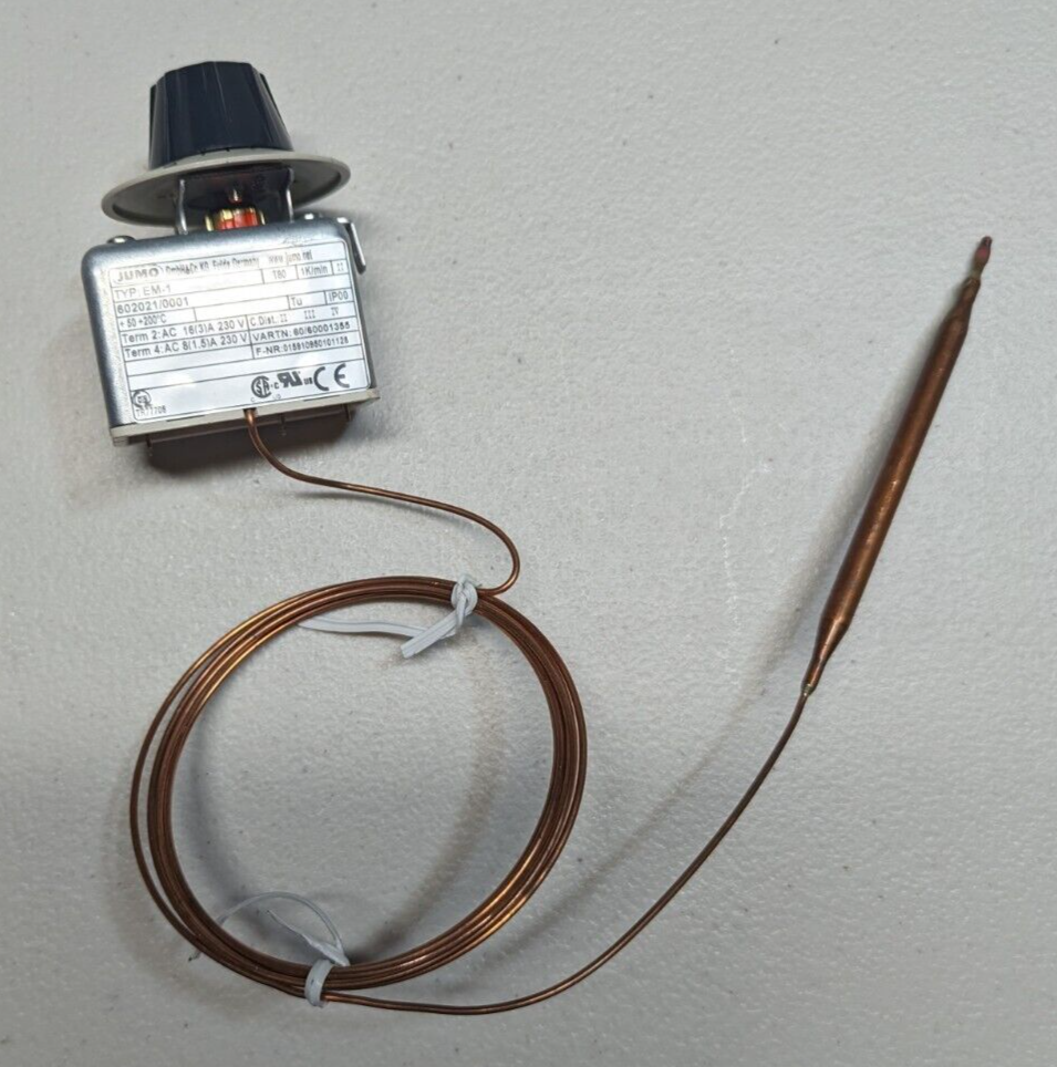 Jumo EM1 Panel Mount Thermostat Range 50C to 200C eBay