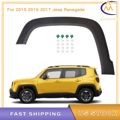 G-PLUS Front Right Fender Flare Wheel Arch Cover Compatible with Jeep Renegade 2015-2021 Fender Trim Molding Moulding Black Wheel Cover Protector (Textured Factory Style