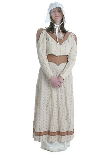 Women's Prairie Girl Laura Ingalls Wilder Colonial Dress Costume