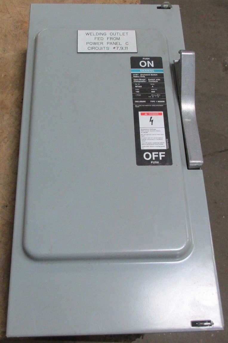 SIEMENS NOW-FUSED Disconnect 100 Amp NF353 2621LR