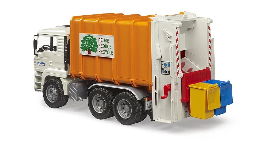 Bruder 02772 MAN TGA Rear Loading Garbage Truck New 2023 1:16 Made in Germany - Image 2 of 4