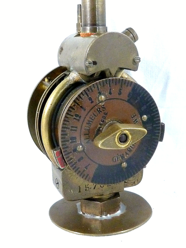 Straßenlaternen-Gas-Anzünder mit Uhr, Paris um 1900, von Gerard Bécuwe - Picture 2 of 11