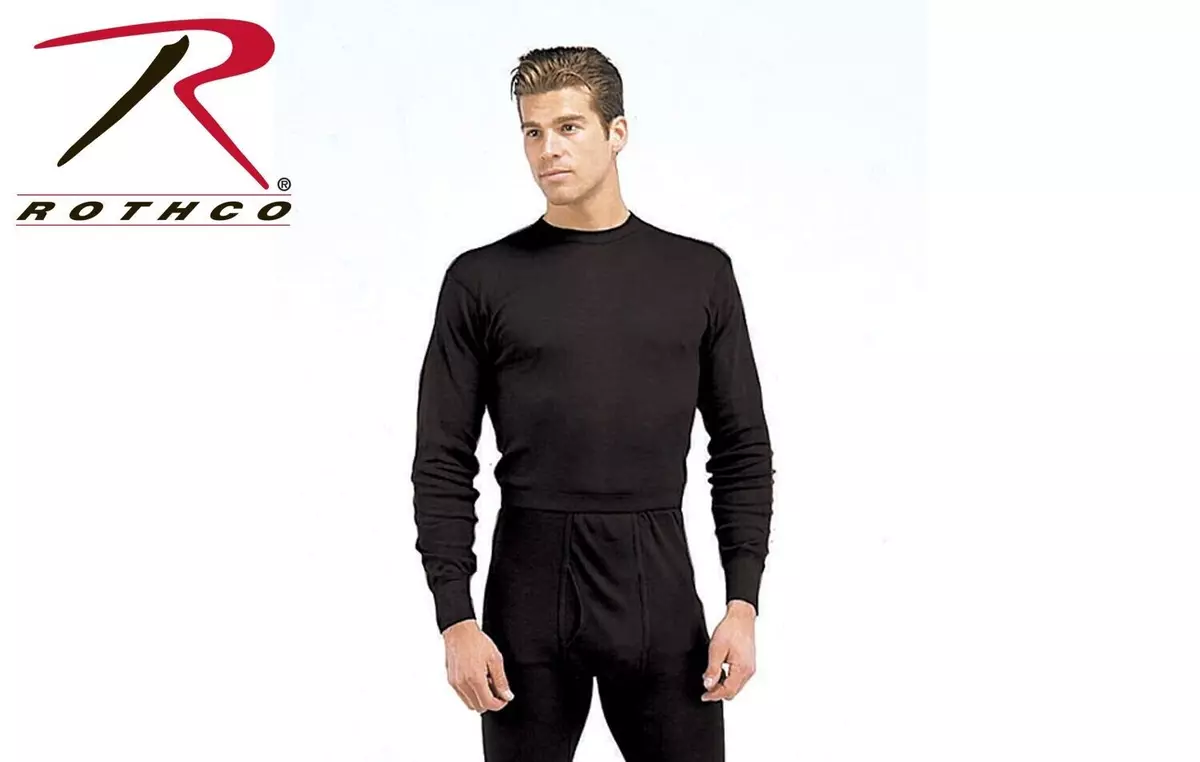 NEW Rothco 6220 Single Layer Polypropylene Underwear THERMAL Top - Black  X-LARGE