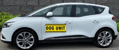 Sicherheitshundeeinheit Magnet Schilder Streifenwache Autos und Van Schilder gelb