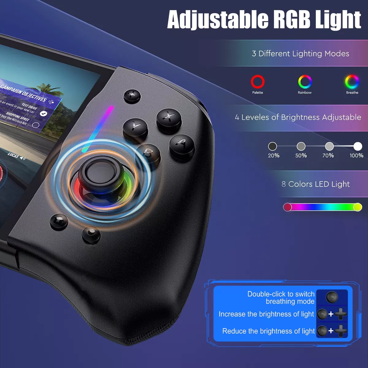 Controle Joypad Nintendo Switch Oled Animal Crossing Rgb