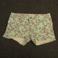 Levi's Girls Shorty Shorts Jean Youth 7 Regular Fit Floral Stretch Blue Green