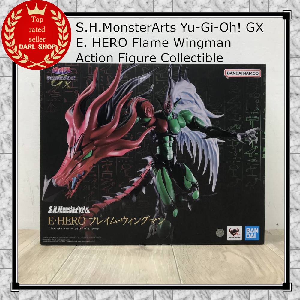 S.H.MonsterArts Yu-Gi-Oh GX E HERO Flame Wingman Collectible Action Figure CBP  