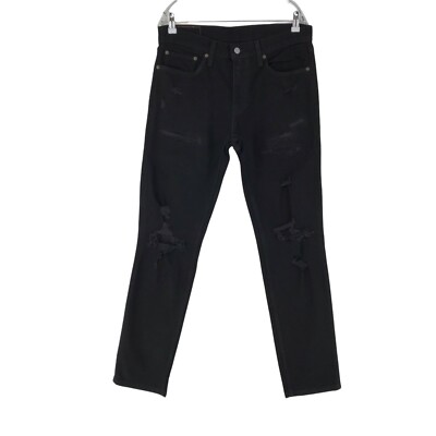 Levi's 511 Schwarz Stretch Slim Fit Zerrissen Jeans Größe W32 L34/W36 L30