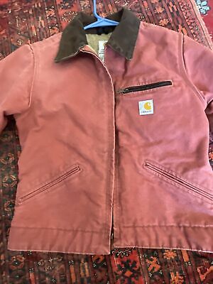 Carhartt Detroit Jacket USA Vintage Salmon Rose Pink WJ097 Carhartt Detroit Jacket USA Vintage Salmon Rose Pink WJ097