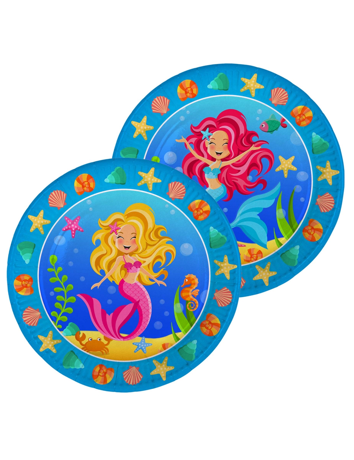 Mermaid Disposable Plates 23 cm - 8 pieces