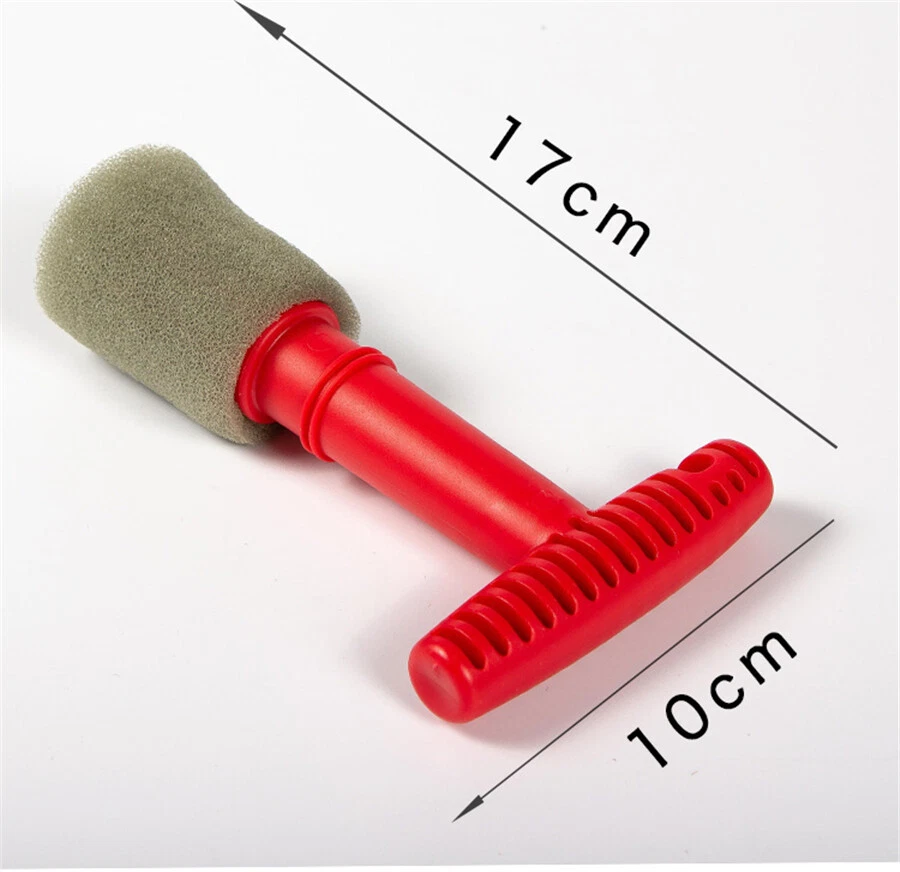 Cepillo de limpieza de rueda de tuerca empotrada 4 piezas con mango esponjas extraíbles Foto 3 de 4