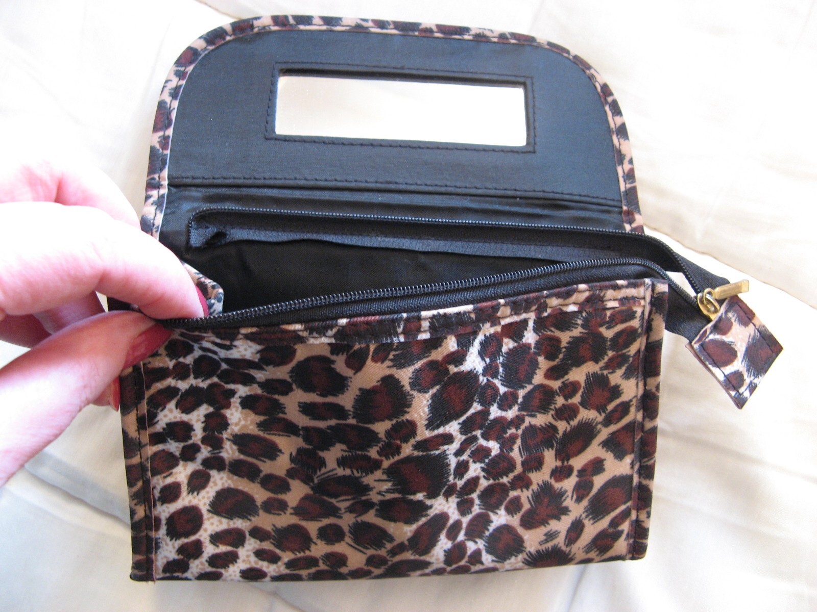 Superdrug set of three animal/leopard print toiletry/makeup/travel