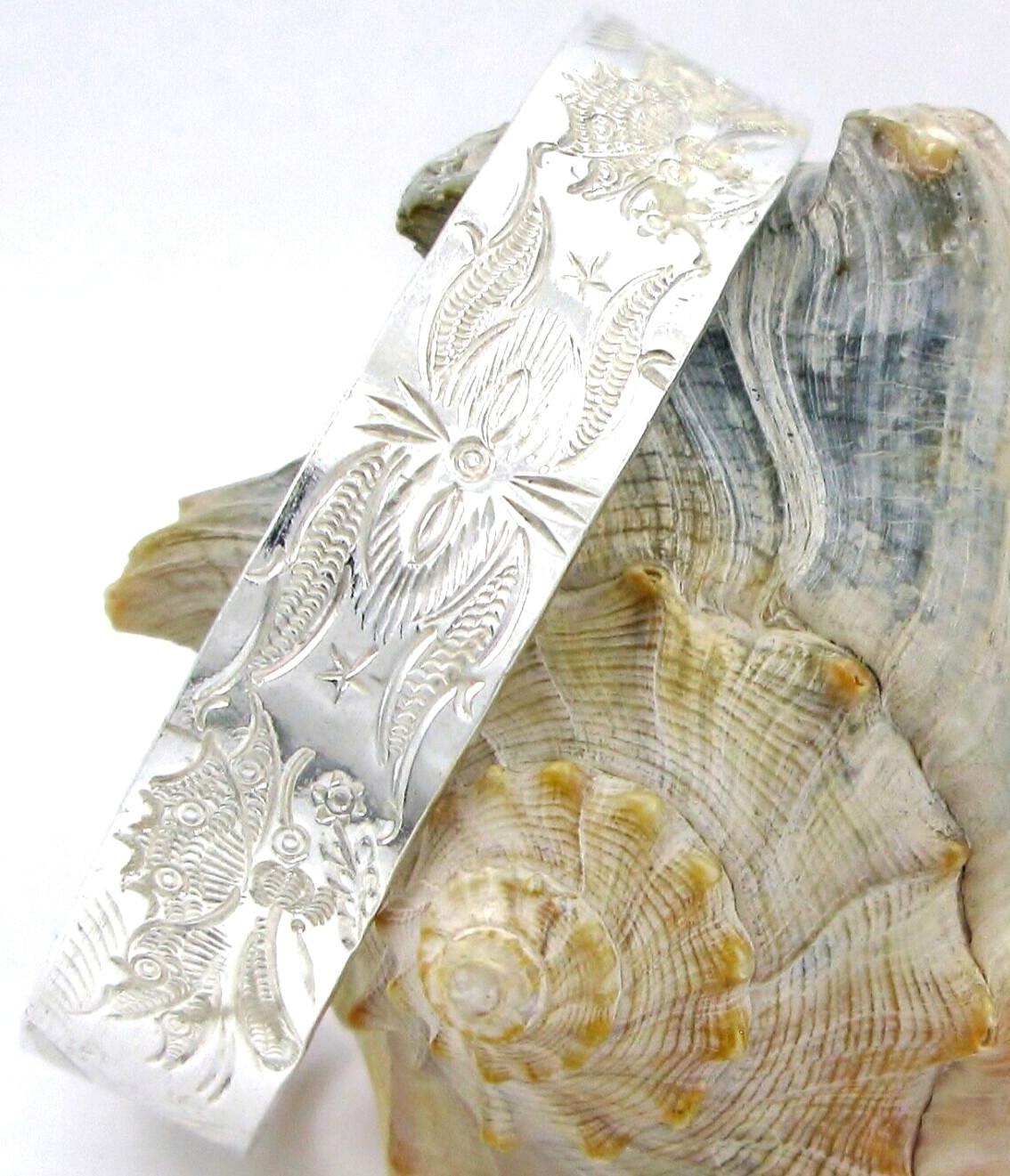 Solid Sterling Silver 925 Butterfly Cuff Bracelet… - image 9