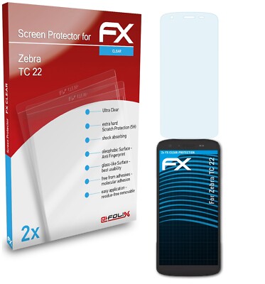 Protection écran AtFoliX Pour Zebra TC22 - Film Anti-reflets 2 Pièces