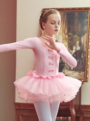 Girls Elegant Ballet Dress Dance Dress Sports Gymnastics Practice Dance  Tights | eBay