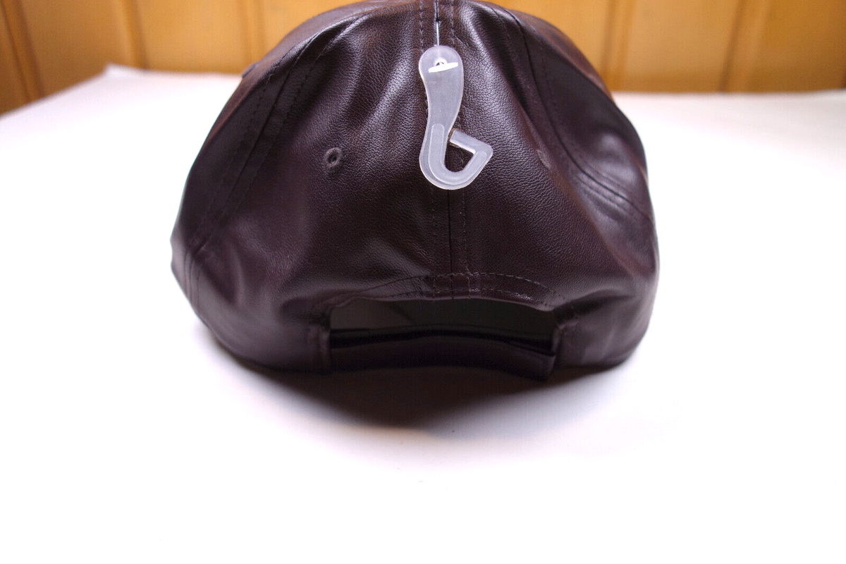 INC INTERNATIONAL CONCEPTS Brown Faux Leather Baseball Cap Hat