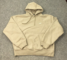 Stussy Stock Logo Hoodie XXL Beige Embroidered