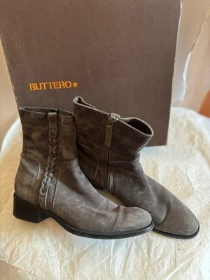 BUTTERO bottines en daim grises pointure 38 - Photo 1/4