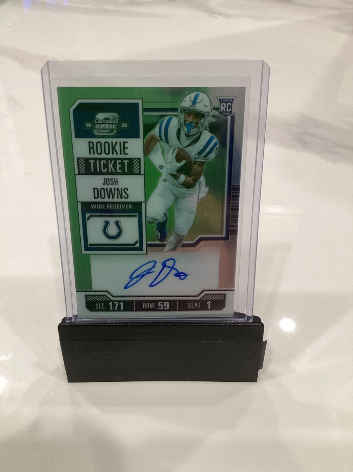 2023 Panini Contenders Optic - Rookie Ticket RPS Auto Josh Downs Silver (AU, RC)