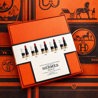HERMÈS BEAUTY COLLECTION リップセット Hermes 5pc Luxury Mini Travel Lipstick Gift Set 21 75 64 85 68 | eBay