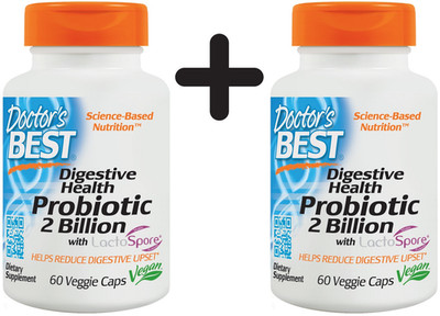 2 x Doctors Best Digestive Health Probiotic 2 Billion with (349,92 EUR/kg)