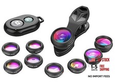 Phone Camera Lens-Macro Lens Wide Lens Fisheye Lens Telephoto 10 in 1 Lens Kit