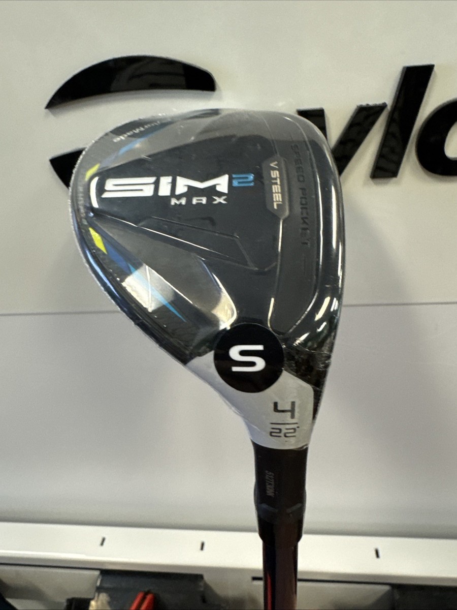 TaylorMade Golf SIM2 Max Hybrid Rescue Club, #4 H 22* Graphite