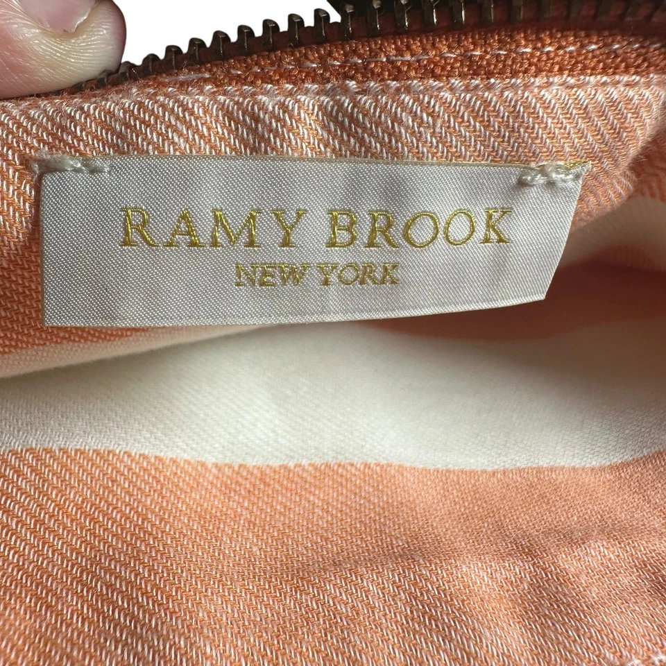 Bolso sin asas de viaje Ramy Brook Tie-Dye naranja amarillo flecos boho Foto 3 de 4