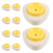  10pcs Plastic Egg Piercer - Manual Hole Puncher With Sturdy Base & Safety Lock