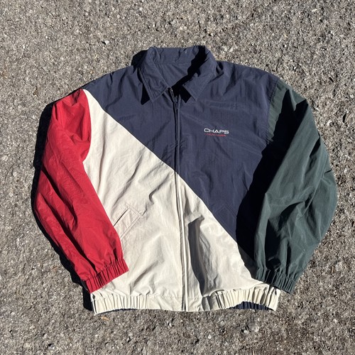 Vintage 90er Chaps Ralph Lauren Jacke Windbreaker Colorblock XL wendbar selten - Bild 1 von 11