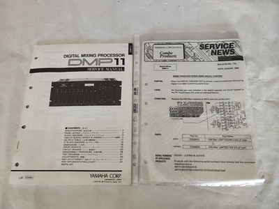 Yamaha Digital Mixing Processor DMP11 Service Manual