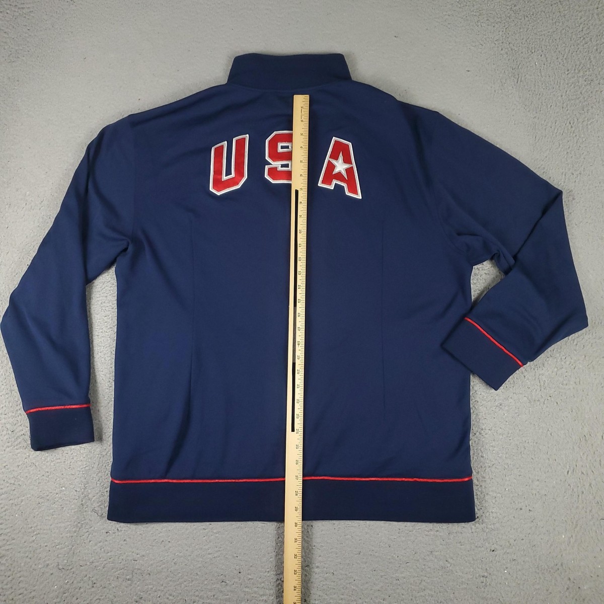 Nike USA Basketball Jacket Mens 2XL Navy Blue Full Zip Team Track