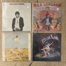 classic rock vinyl lot (4) 70’s Meatloaf Donovan Nils Lofgren Mark Lindsay Play
