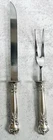 Gorham Chantilly Sterling Silver Carving Fork & Knife Set  with Stainless Blades