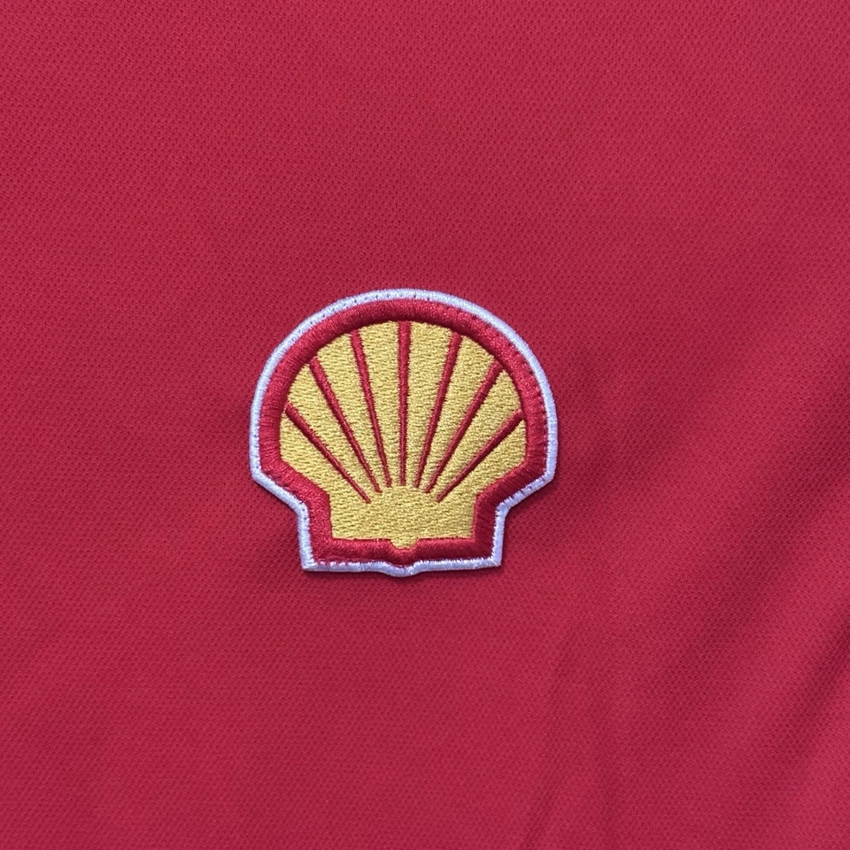 Shell Polo Shirt Size XL New Red Short Sleeve V Power Employee Uniform Casual - Image 2 of 4