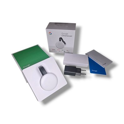 Google Chromecast (3rd Generation) HDMI Streaming Stick - Schwarz-Weiß