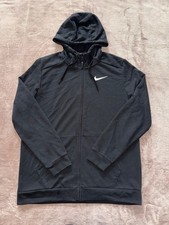 Nike Pro Dri-Fit Men  s Training Full Zip Hoodie Jacket Black Size Medium