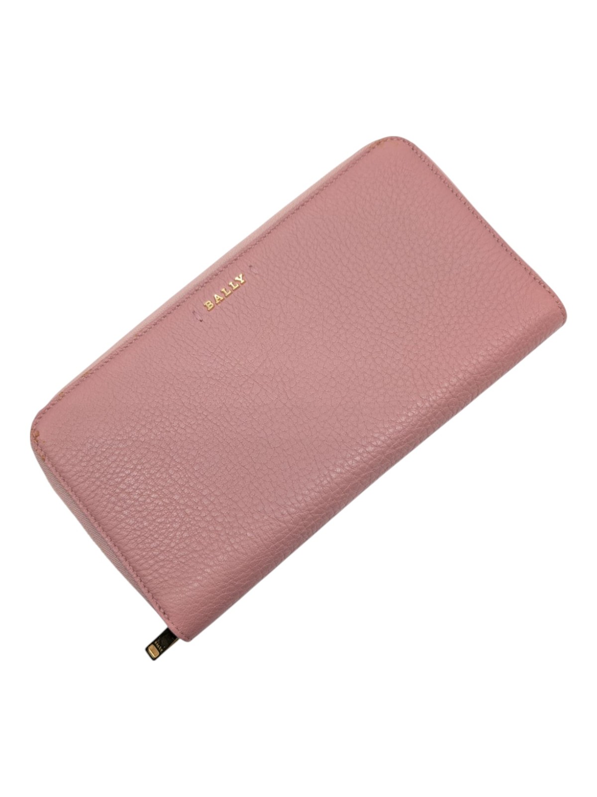 Bally Sevin 6219345 Rosehaze Zippered Long Wallet Calf Grained Leather MSRP 660 67290₽