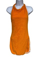 Urban Outfitters Orange Halter Terry Swim Coverup Womens XS Beach Pool