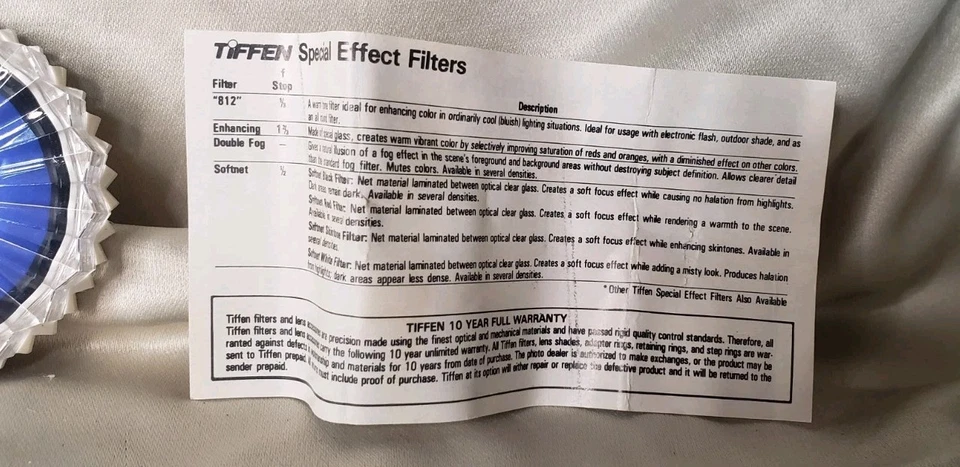 Tiffen 52 mm 80B Color-Conversion Filter (Blue, Cooling) w/ Original Case & Box - Image 2 of 4