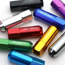 20x Open-End Gold M12x1.5 20mmOD 60mm Lug/Lock Nut+Key for Conical Seat Wheel