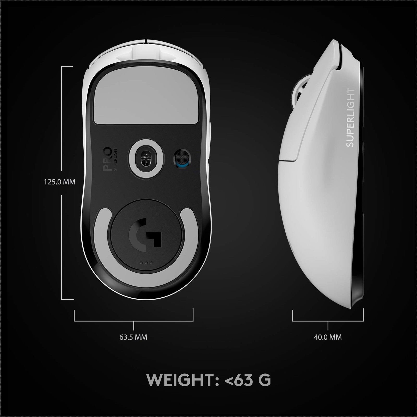 Mouse Gaming Inalámbrico Logitech G PRO X SUPERLIGHT - Blanco, imagen 8