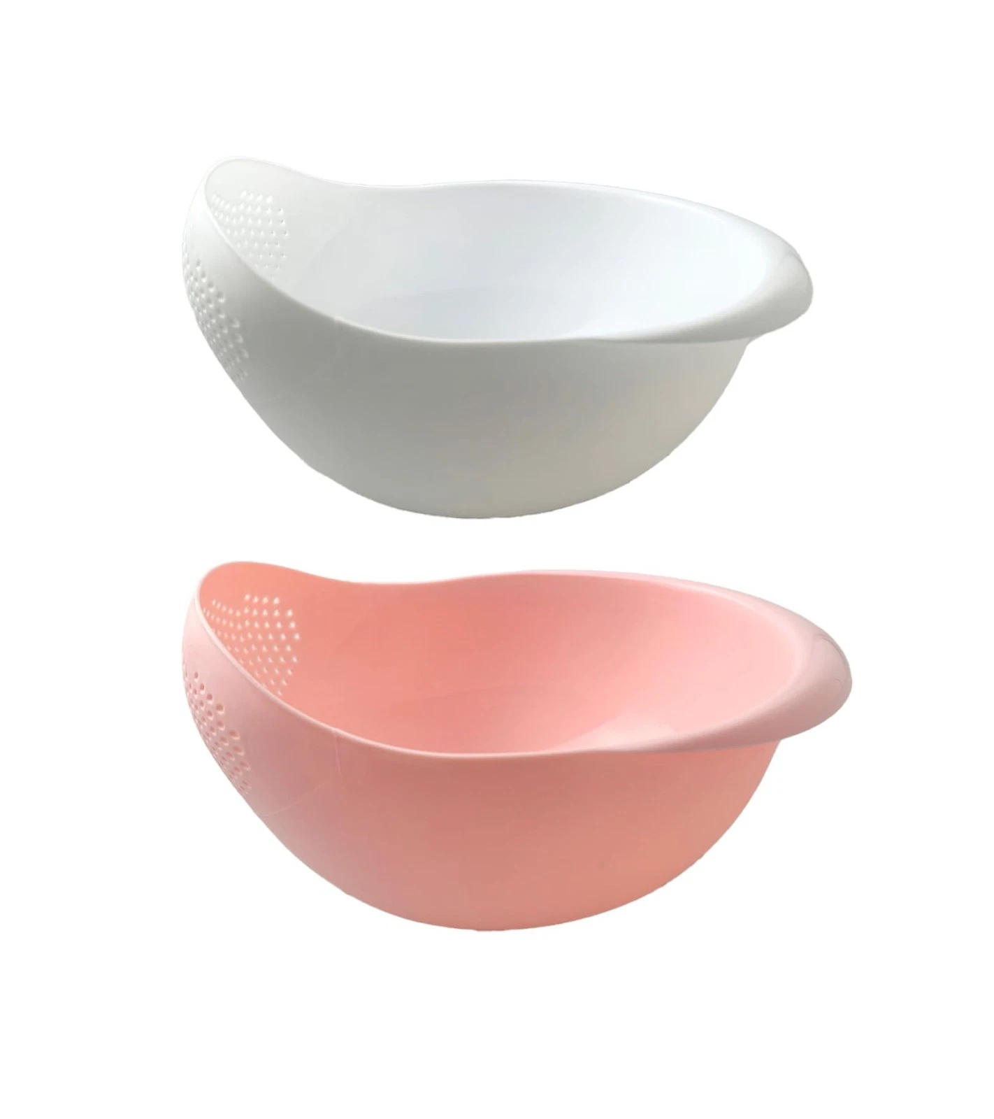 2-in-1 Rice Colander, Vegetable and Fruit Cleaning Filter Basket, 2Piece Stur...